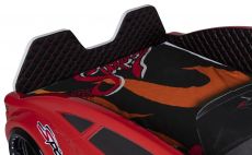 Дитяче ліжко машина Star Premium Mersedes GT red 190х90 см з підсвічуванням, музикою, шкіряний салон, пультом